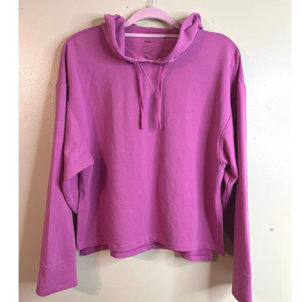 Nike Yoga Dri-FIT Women's Hoodie Pullover Cosmic Fuchsia Pink, size small